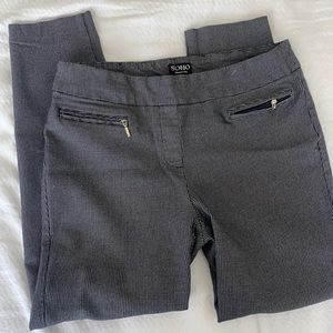 patterned stretchy ankle pants - petite large